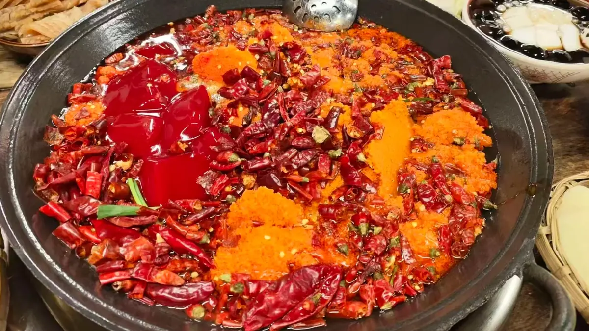 Chengdu restaurant table with local dishes